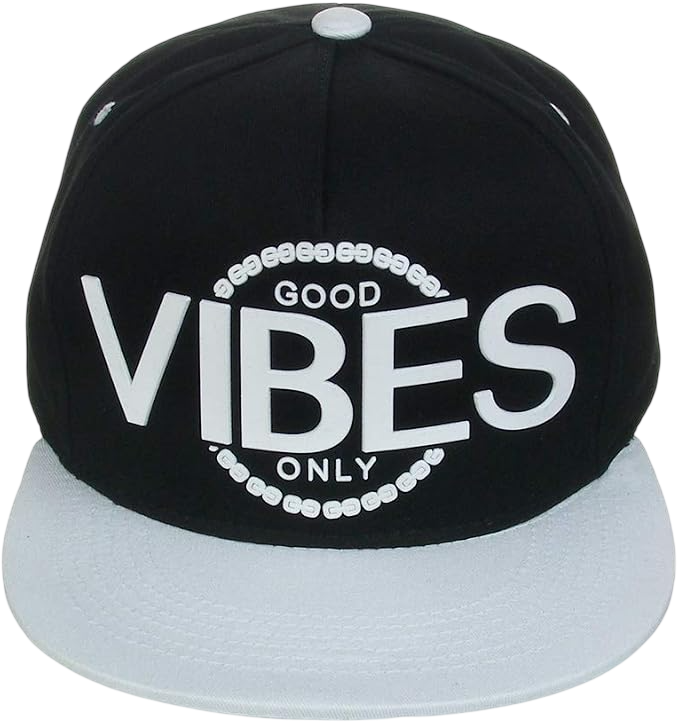 Good Vibes Only High Definition Rubber Flat Brim Snapback Hat/Cap 914