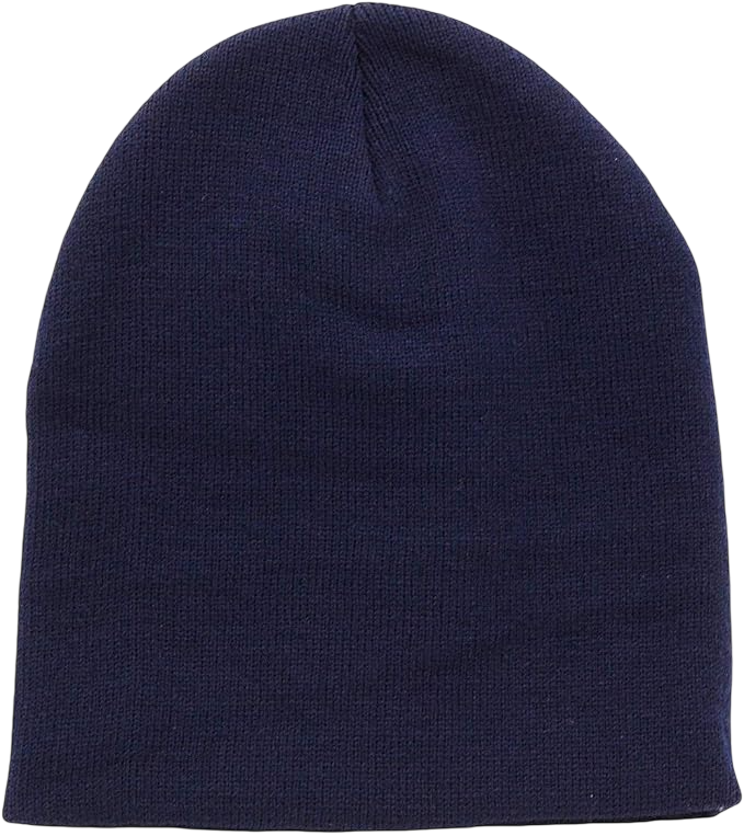 Short Plain Beanie - Winter Unisex Plain Knit Hat by Top Level