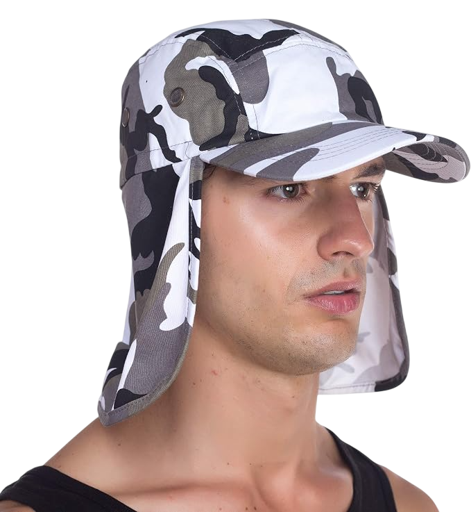 Top Level Outdoor Fishing Sun Cap - Ear Neck Flap Hat