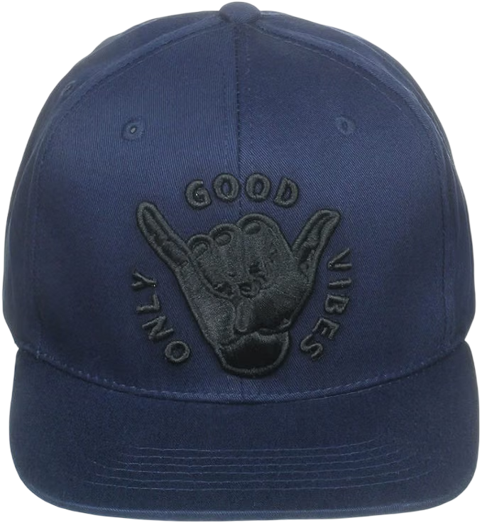 Only Good Vibes Hang Loose Embroidery Snapback Flat Bill Hat 220324A45 by Top Level
