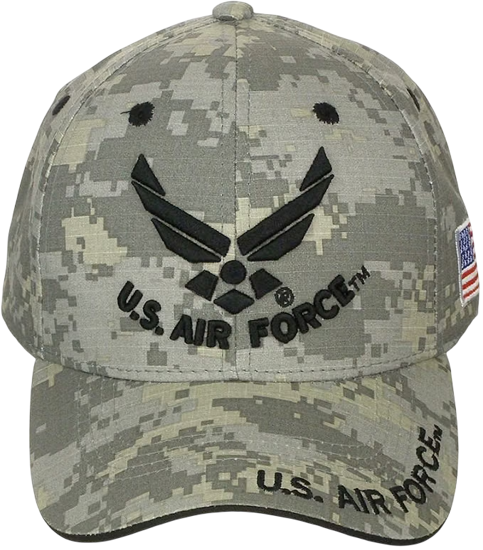 US Air Force with US Flag Adjustable Back Cotton Cap Hat