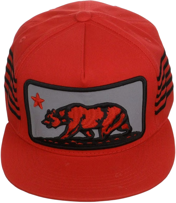 Top Level Snapback California Republic Bear High Definition Embroidery Hat 2003